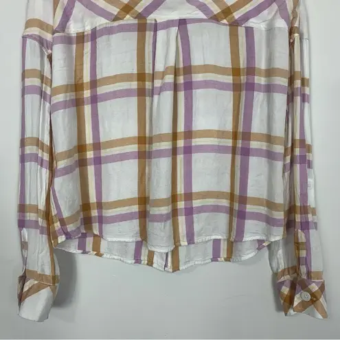 C&C California  Cropped Plaid Flannel Size Small