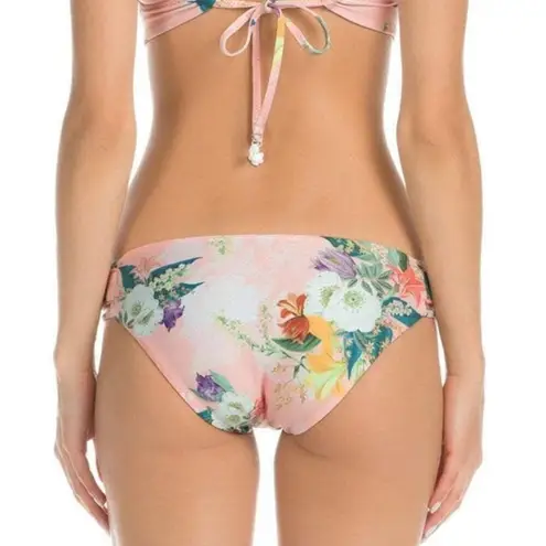 ISABELLA ROSE Maui Fit Floral Bikini Bottom Cutout Swim Separate Pink NWT Small