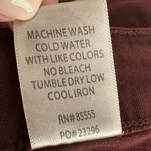 Pistola Hannah Skinny Moto Stretch Six-Pocket Ankle Cargo Jeans Maroon