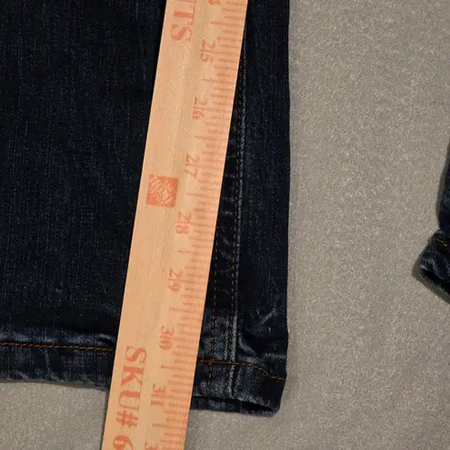 Cowgirl Tuff “Patina II” Jeans Women’s Size 35x33 Dark Wash Mid Rise Bootcut Blue