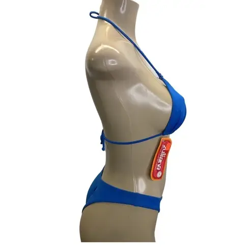 Zuliana Size Small Blue Triangle Bikini Set. Made in USA. New With Tags
