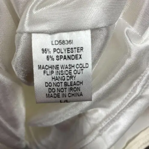 C. Luce Off White Sleeveless Round Neck Mini Dress Women's Size Large L