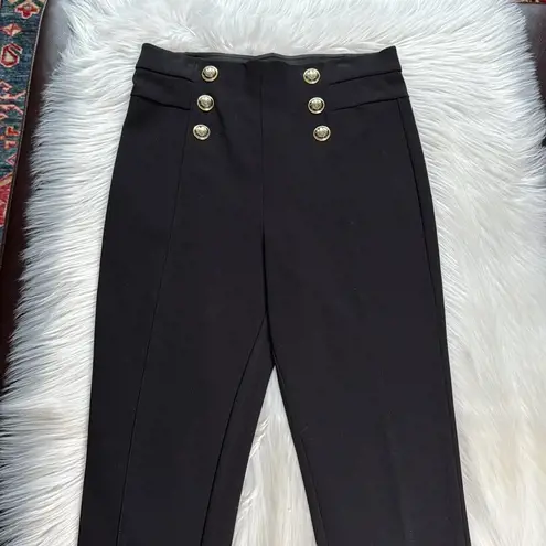 ZARA  Black High Rise Button Leggings