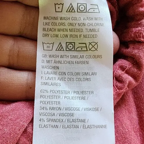 LOGO By Lori Goldstein LOGO Lori Goldstein Strawberry Heather Jersey Knit Jumpsuit Size Large