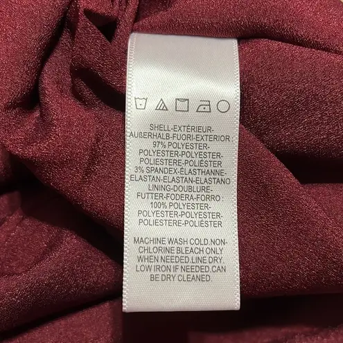 Dress the Population Fernanda Strapless Evening Gown Burgundy Large