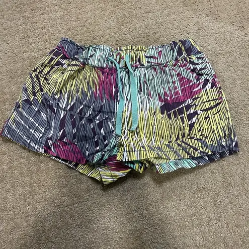 Cali 1850 Cali1 850 Women's Small Linen Shorts - Drawstring Printed Pants with Pockets