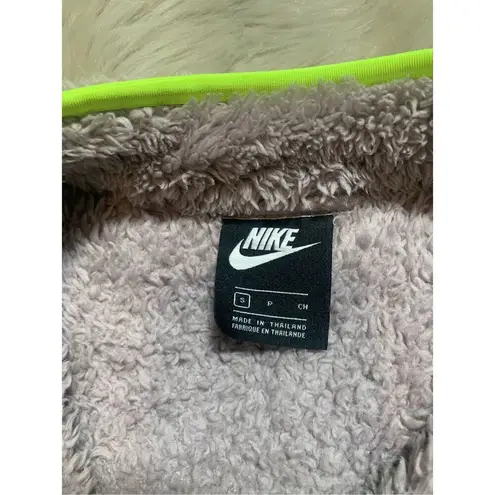 Nike Womens NSW 1/4-Zip Sherpa Fleece Crop Top Small