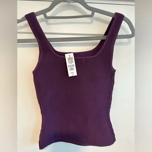 Babaton Aritzia Sculpt Knit Square-neck Tank Dewberry Purple