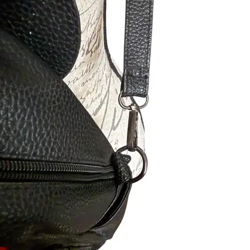 Black Faux Leather Mouse Ears Small Backpack