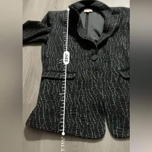 Armani Collezioni Snakeskin Print Jersey Long Sleeve Single Button Blazer Sz 10