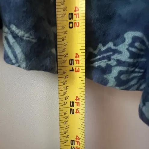 Soft Surroundings Navy Floral Print Cold Shoulder Maxi Dress