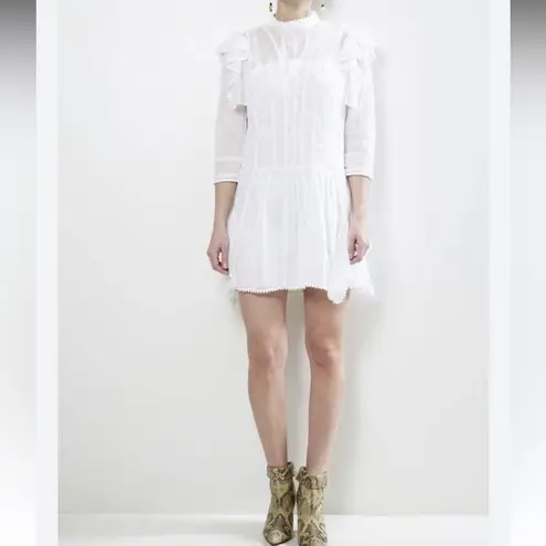 Anthropologie  dRa Los Angeles White Eyelet Ruffle Dress