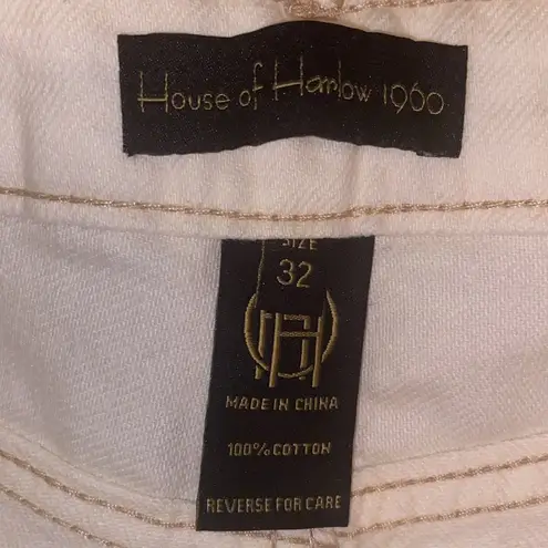 NWT House of Harlow 1960 High Rise Shorts White Size 32