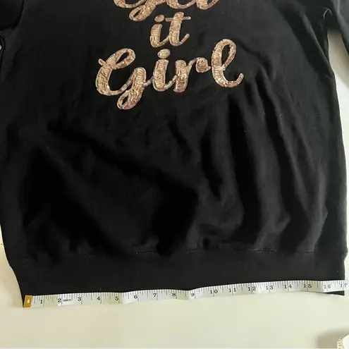 Cold Crush Women’s Crewneck Long Sleeve Gray and Gold Graphic Sweatshirt Sz L - Image 4