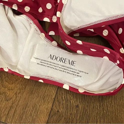 Adore Me  Halter One Piece Red Polka Dot Swimsuit NEW with Tags size 1X thumbnail 5
