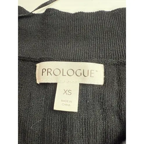 Prologue XS Black Sleeveless Dress Ribbed Knit V Neck Casual Cute Minimalist