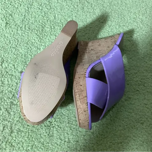 Charles David Pretty slide in platform sandals 💜💜💜 thumbnail 10