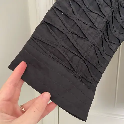 EUC Vintage Life Style women’s black textured button front scoop jacket medium