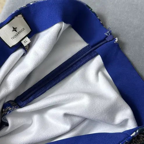 Tuckernuck Size XL Wild Hyacinth Ashford High Waist Slim Kick Cropped Pants Blue