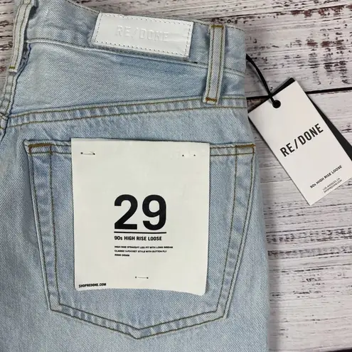 RE/DONE NWT ‘90s High Rise Loose Fit Jeans Bleach Destroy Women's Size 29 - Image 5