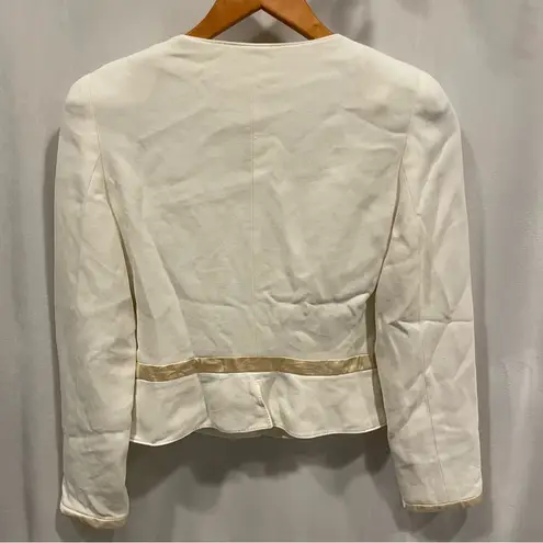 Valentino Garavani Gorgeous y2k Valentino Spa cropped silk trim blazer size 4 made in Itlaly