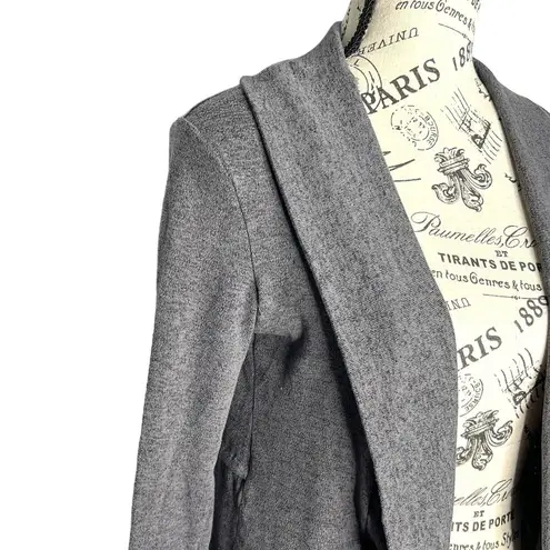Twenty One MEDIUM Gray Back Waist Tie Long Sleeve Blazer Open Front Cardigan