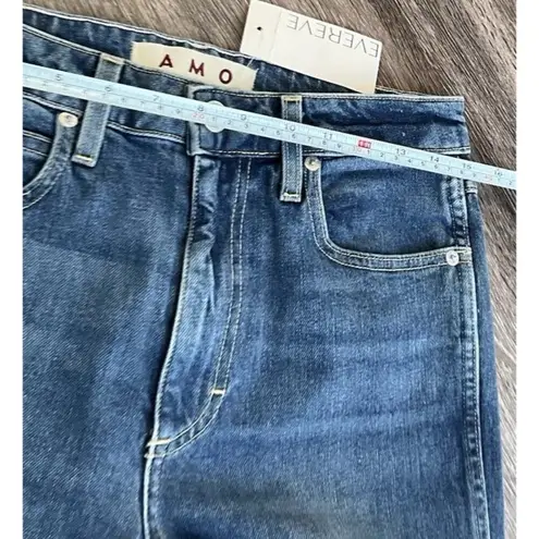 AMO Denim Chloe Crop Pant in Crush Size 27 Bella Crop High Rise Straight Ankle Blue