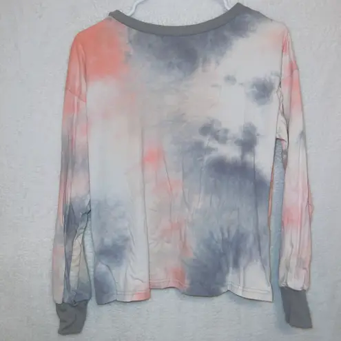 Mittoshop multicolor tie dye long sleeve pullover crew neck sweatshirt size SM