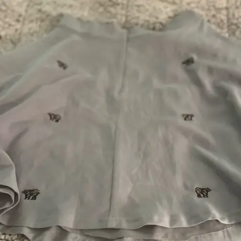 Book of Deer skater embroidered Bear skirt women’s large Gray