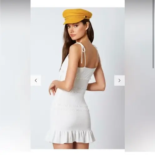 Adalene White Smocked Tie