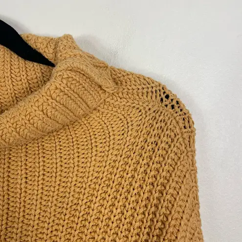 Free People  Oversized Marigold Yellow Chunky Knit Swim Too Deep Sweater