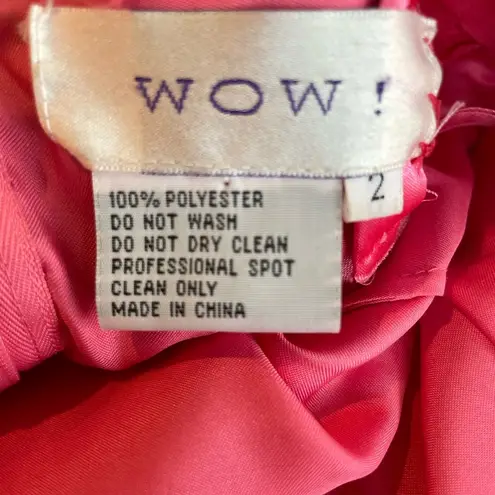 Wow Couture WOW! Pink Beaded Pageant Prom Dress Gown Sleeveless Size 2