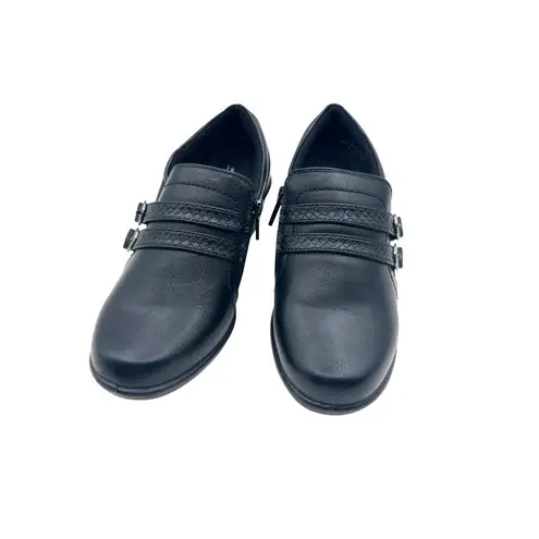 Easy Street Size 6.5 WW Side Zipper Business Casual Heeled Loafers Synthetic