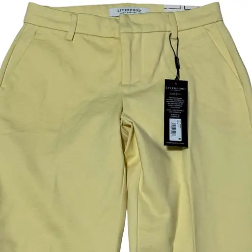 Liverpool Kelsey Trouser Knit Stretch Ankle Slim Pant Banana Yellow NWT 0 25