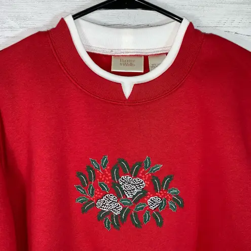 This is a red sweatshirt from Baxter & Wells Size L