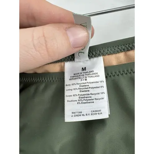 J. Crew Heritage 1989 High Leg Bikini Bottom Women M Green NEW Beach Coastal Size M