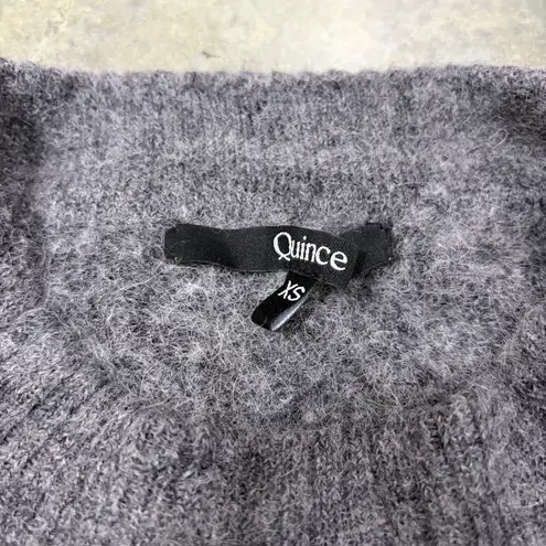 Quince Sweater Womens Alpaca Wool Dark Gray Pullover Sz XS Casual Minimalist