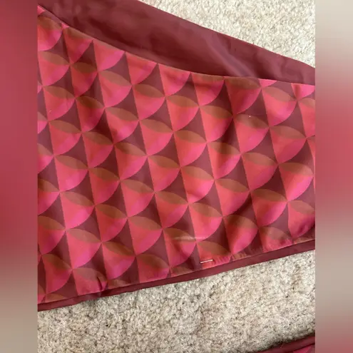 Baiia Swim Maroon Monroe Geometric Reversible One Shoulder High