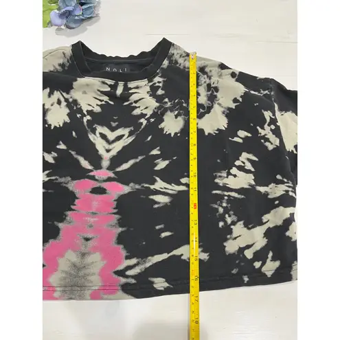 Noli Tie Dye Cropped Sweatshirt Long Sleeve Athleisure Top Size S