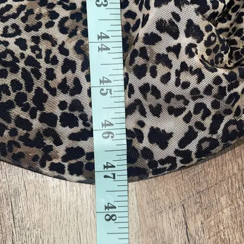 NWT Love X Design Womens Leopard Print One Shoulder Midi Dress Black Tan Medium