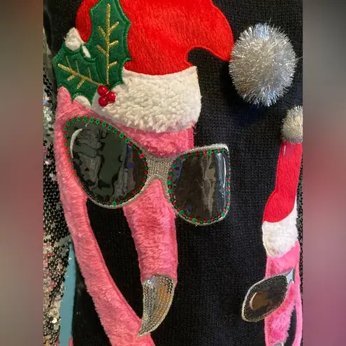 Flamingo and Sequins Christmas Sweater
