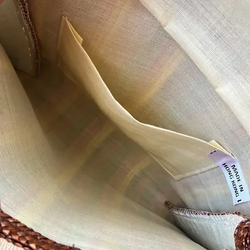 Multicolor straw handbag Pink