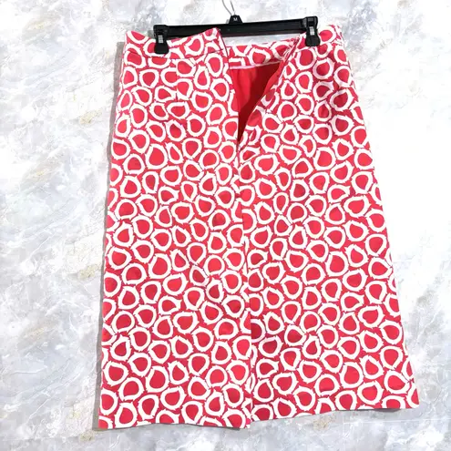 Boden Women’s Skirt US size 10 Abstract Art Deco Preppy Orange Size M