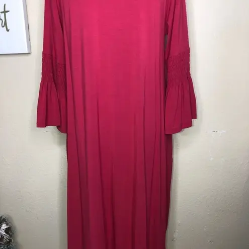 Agnes & Dora Brick Red Walker Style Bell Sleeve with Pockets Dress Size Large