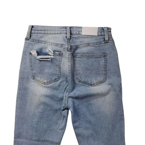 Pistola Lennon Bootcut Jeans Womens 27 Denim High Rise Distressed Fray Hem Crop