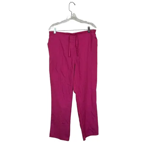 Southern Scrubs Pink Pants Elastic Waist Straight Leg Large Veterinary Hospital