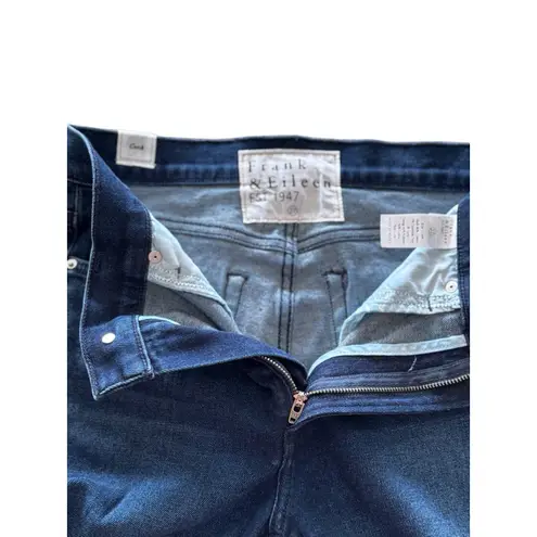 Frank & Eileen Jeans Womens 27 Dark Wash Raw Hem Cork Stretch Denim Midrise Blue