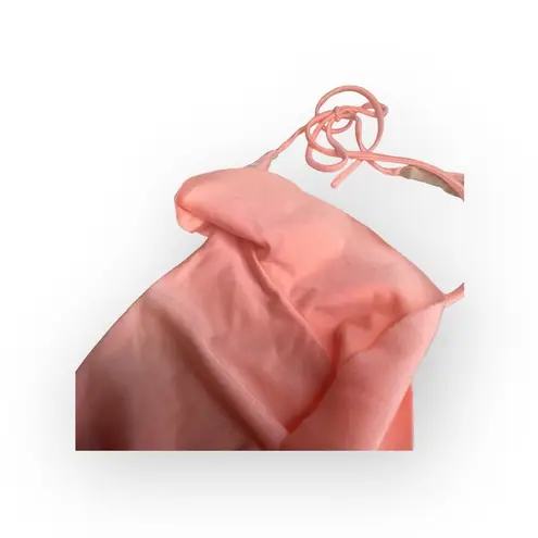 Shoshanna ☀︎︎ Flutter Halter Bikini Set with String Side Tie Detail ☀︎︎ Coral XL