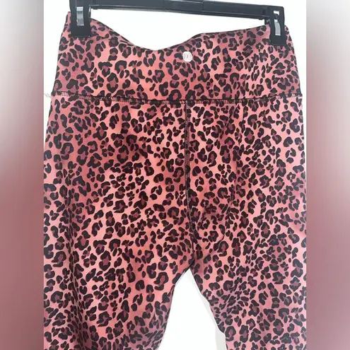 Balance Collection Balance Collections Pink All Over Cheetah Print Stretchy Yoga Gym Leggings Sz L