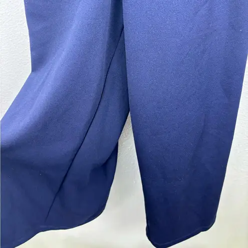 Love, Nickie Lew Small Navy Blue Lace Back Jumpsuit Romper Pockets Zip Up